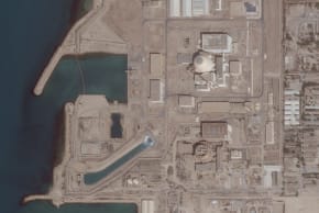 SATELLITE IMAGE shows the Bushehr Nuclear Power Plant, in Bushehr Province, Iran, May 26, 2025. 