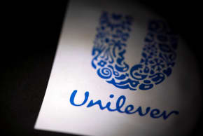 Unilever logo is displayed in this illustration created on January 17, 2022.