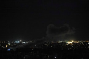 Smoke rises after a reported Israeli airstrike, amid escalating hostilities between Israel and Hezbollah, as the U.S.-Israeli conflict with Iran continues, in the southern suburbs of Beirut, Lebanon, March 27, 2026.
