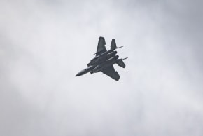 Israeli Air Force fighter jet seen in central Israel amid the ongoing war, April 2, 2026.