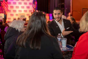 Abdul El-Sayed campaigns for the Democratic nomination for the U.S. Senate. He held a crowded Women for Abdul rally in a Detroit suburb. El-Sayed was born in Michigan to parents who immigrated from Egypt. (photo credit: Jim West/UCG/Universal Images Group via Getty Images)