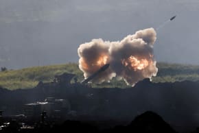 An Israeli artillery unit fires towards Lebanon, amid escalation between Iran-backed Hezbollah and Israel, and amid the U.S.-Israeli conflict with Iran, on the Israeli side of the Israel-Lebanon border, in northern Israel, March 17, 2026.