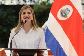 Costa Rica's president-elect Laura Fernandez speaks during a press conference with President Rodrigo Chaves at the presidential house, in San Jose, Costa Rica, February 4, 2026; illustrative.