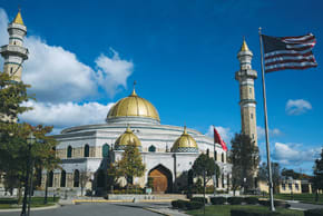 THE ISLAMIC Center of America in Dearborn, Michigan, pictured in 2024. Dearborn features prominently in a new National Union for Democracy in Iran report, which argues that the Islamic Republic has spent decades building an institutional ecosystem inside the US.