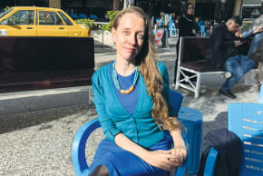 US JOURNALIST Shelly Kittleson is pictured in Baghdad on March 31, shortly before she was abducted. Her disappearance has focused attention on the threat posed by Iran-backed militias and the deteriorating security environment in postwar Iraq.