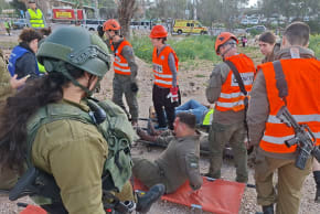 Rescue exercises from Elkana, similar to what was done in Efrat