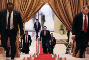 US VICE PRESIDENT JD Vance arrives for a meeting with Pakistan’s Prime Minister Shehbaz Sharif in Islamabad, Pakistan, for talks about Iran, last week. 