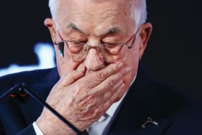 PALESTINIAN AUTHORITY President Mahmoud Abbas is seen at an event in Italy, last year. (photo credit: Vincenzo Livieri/Reuters)