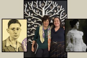 Jewish food writer Joan Nathan (center left) and researcher Moriah Amit learned about the Holocaust histories of Nathan's relatives, Wolfgang Bernheim (far left) and his grandmother, Marie Bernheim. 