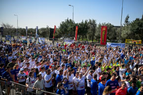 Thousands of runners take part in the annual marathon in Jerusalem, April 4, 2025.