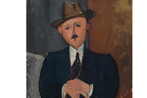 A judge ruled in 2026 that Amedeo Modigliani's "Seated Man with a Cane," shown here in part, must be returned to the family of the man who owned it before the Holocaust. 