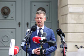 HUNGARIAN ELECTION winner Peter Magyar, leader of the opposition Tisza Party, speaks to the media in Budapest, on Wednesday. (photo credit: Bernadett Szabo/Reuters)