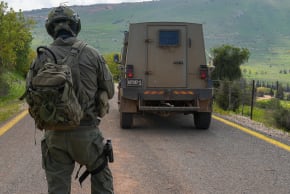 Israeli soldiers are seen along the Israeli border with Lebanon amid the ongoing war, April 10, 2026.
