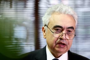 FILE PHOTO: International Energy Agency Executive Director Dr Fatih Birol speaks during a press conference on developments in global energy markets, in Brussels, Belgium March 6, 2026. 