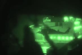 US Marines rappel onto Iranian-flagged vessel Touska after six-hour standoff at sea, April 20, 2026.