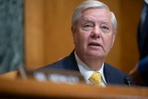 US Senator Lindsey Graham (R-SC), the Chairman of the Senate Budget Commission speaks during a Senate Committee on the Budget hearing to examine the President's fiscal year 2027 budget proposal in Capitol Hill on April 16, 2026 in Washington, DC.