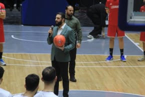  From the opening of the Al-Fayhaa Basketball Hall in Damascus.