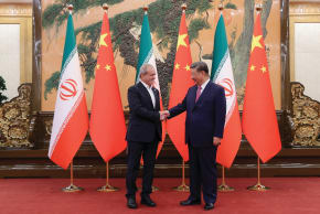 IRANIAN PRESIDENT Masoud Pezeshkian and Chinese President Xi Jinping meet in Beijing, last year.