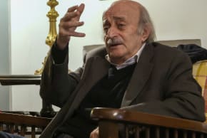 LEBANESE DRUZE leader Walid Jumblatt speaks during an interview with AFP at his residence in Beirut, last year.