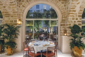 THE GIARDINO restaurant at The Jaffa hotel. 