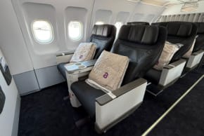 Business class on an A320 aircraft.