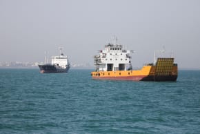 Vessels in the Strait of Hormuz near Bandar Abbas, Iran, May 4, 2026. 