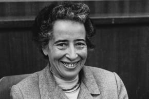Hannah Arendt, pictured in 1958, was a German-American historian and philosopher. She was imprisoned by the Nazis for doing research into antisemitism.