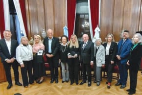 WORLD WIZO president Anat Vidor (3rd from left) with members of the Buenos Aires City Legislature.