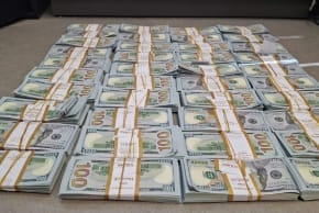 MONEY SEIZED by the police.