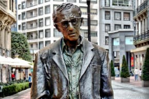 MONUMENT TO Woody Allen in Oviedo, Spain, a city he made famous in  ‘Vicky Cristina Barcelona,’ starring Scarlett Johansson.