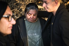 ILANA RADA, family and friends attend the 19th memorial service for Tair Rada murder at the Katzrin cemetery in the Golan Heights, December 4, 2025.