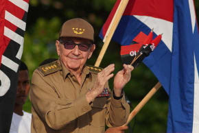 Cuba's former President Raul Castro claps during a ceremony marking the 69th anniversary of the July 26, 1953 rebel assault which late Cuban leader Fidel Castro led on the Moncada army barracks, in Cienfuegos, Cuba, July 26, 2022.