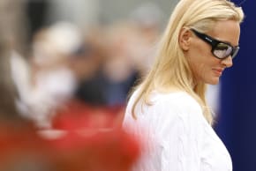 DORAL, FLORIDA - MAY 03: Vanessa Trump arrive to the course during the final round of the Cadillac Championship 2026 at Trump National Doral Miami on May 03, 2026 in Doral, Florida. 