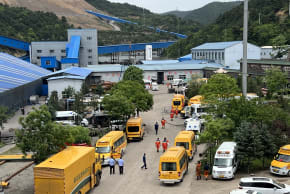 Rescuers work at the site following a gas explosion at Liushenyu coal mine in Qinyuan county, Shanxi province, China May 23, 2026.