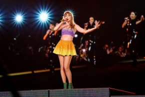 Taylor Swift performs onstage during "Taylor Swift | The Eras Tour" at Caesars Superdome on October 25, 2024 in New Orleans, Louisiana.