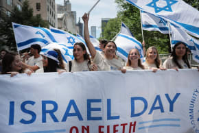 Thousands of Jewish and Israeli Americans participate in the annual Israeli Day Parade, the world's largest pro-Israel parade, on May 31, 2026, in New York City.