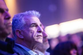 Mossad chief David Barnea attends a farewell ceremony in his honor, at the National Police Academy in Beit Shemesh, on July 14, 2024. 