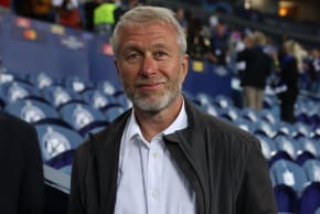 Roman Abramovich, owner of Chelsea smiles following his team's victory during the UEFA Champions League Final between Manchester City and Chelsea FC at Estadio do Dragao on May 29, 2021 in Porto, Portugal. 