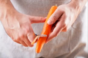 Peeling a carrot