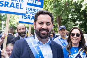 Rep. Mike Lawler participates in the annual Israel Day Parade on 5th Avenue, May 31, 2026. 