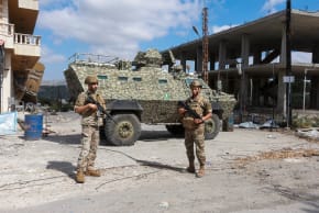 Lebanese Army troops patrol southern Lebanon following ceasefire arrangements. The agreement places renewed emphasis on the state’s role in extending authority into areas long influenced by Hezbollah.