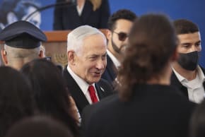 Prime Minister Benjamin Netanyahu attends a memorial ceremony for Theodor Herzl at Mount Herzl in Jerusalem, July 5, 2026