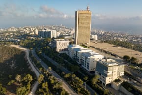 Aerial view of the Haifa university. September 20, 2018.