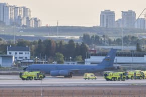US aircraft at Ben Gurion Airport.