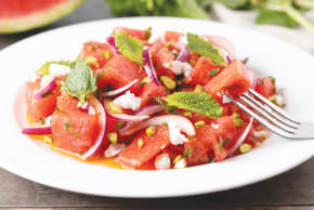 Watermelon feta salad.