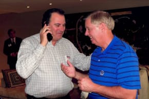 Bobby Rechnitz (left)  with Lindsey Graham