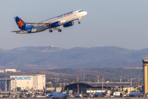 Israir plane takes off at the Ben Gurion International Airport, outside of Tel Aviv, May 24, 2026.