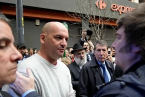 Argentinian President Milei meets former hostage Iair Horn at memorial for antisemitic attack