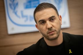 MK Ron Katz attends a Defense and Foreign Affairs Committee meeting on the ultra-Orthodox draft law at the Knesset, the Israeli parliament in Jerusalem on June 25, 2024.