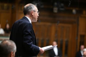 Britain's Member of Parliament (MP) Andy Slaughter speaks during the Prime Minister's Questions at the House of Commons in London, Britain, June 21, 2023.